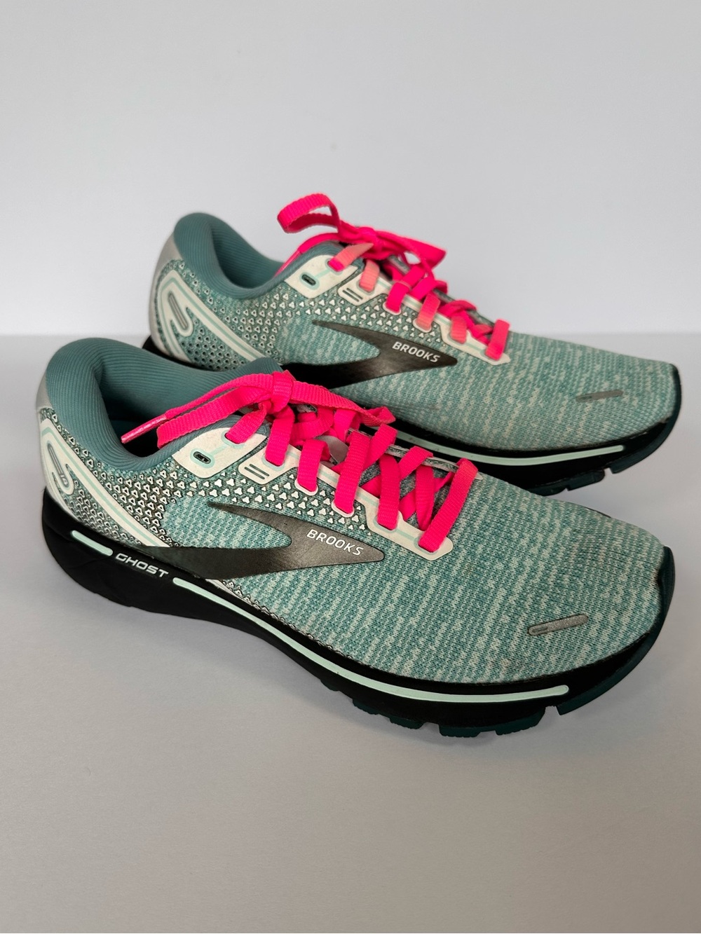 Brooks Ghost 14 Women's Running Shoes Size 8 Medium B Teal Pink 1203561B141